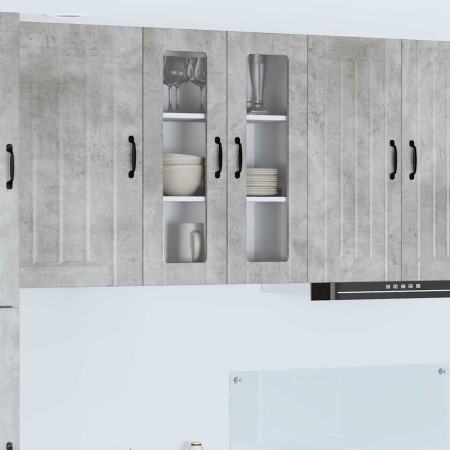 Armario de cocina mural Gris Concreto 60 x 31 x 80 cm