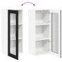 Armario de cocina mural con estante Negro 40 x 31 x 100 cm