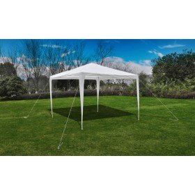 Carpa cenador de jardín techo de pirámide 3x3 m en Carpas y cenadores | Comprar online en Foro24