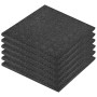 Losetas de goma protección de caídas 6 unidades 50x50x3cm negro