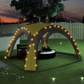 Carpa de fiesta con LED 4 paredes laterales verde 3,6x3,6x2,3 m en Carpas y cenadores | Comprar online en Foro24