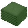 Losetas de goma protección de caídas 6 unidades verde 50x50x3cm