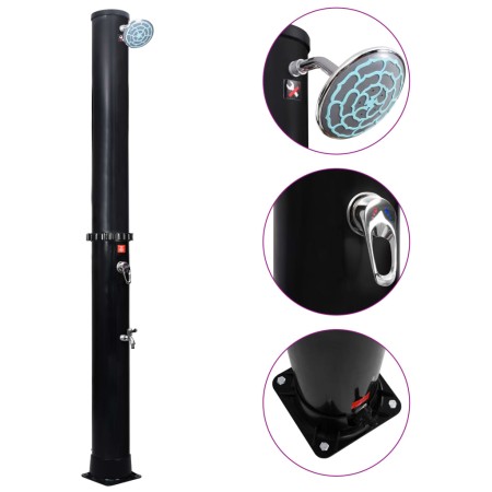 Ducha solar de jardín con alcachofa y grifo 40 L en Accesorios para piscinas y spa | Comprar online en Foro24