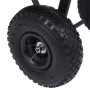 Carrito de mano basculante para jardín 300 kg 75 L negro