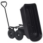 Carrito de mano basculante para jardín 300 kg 75 L negro