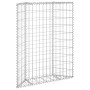 Arriate de gaviones de trapecio acero galvanizado 80x20x100 cm