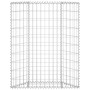 Arriate de gaviones de trapecio acero galvanizado 80x20x100 cm