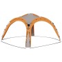 Carpa de fiesta LED 4 paredes gris y naranja 3,6x3,6x2,3 m
