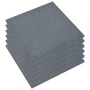 Losetas de goma protección de caídas 6 unidades gris 50x50x3cm