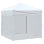 Carpa para fiestas plegable con paredes laterales blanca 2x2 m