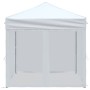 Carpa para fiestas plegable con paredes laterales blanca 2x2 m