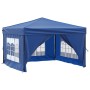 Carpa para fiestas plegable con paredes laterales azul 3x3 m