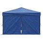 Carpa para fiestas plegable con paredes laterales azul 3x3 m