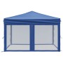 Carpa para fiestas plegable con paredes laterales azul 3x3 m