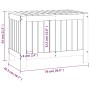 Aufbewahrungsbox Garten Massivholz Kiefer 76x42,5x54 cm von vidaXL, Aufbewahrungsboxen für den Außenbereich - Ref: Foro24-836...
