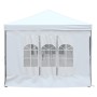 Carpa para fiestas plegable con paredes laterales blanca 3x6 m