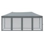 Carpa para fiestas plegable con paredes gris antracita 3x6 m