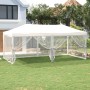 Carpa para fiestas plegable con paredes laterales blanca 3x6 m