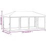 Carpa para fiestas plegable con paredes laterales blanca 3x6 m