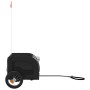Remolque de bicicleta mascotas hierro tela Oxford gris negro