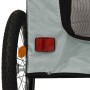 Remolque de bicicleta mascotas hierro tela Oxford gris negro