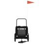 Remolque de bicicleta para mascotas Negro 124.5 x 63.5 x 53 cm