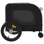 Remolque bicicleta para mascotas hierro tela Oxford negro gris