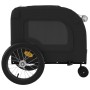 Remolque de bicicleta mascotas hierro tela Oxford negro