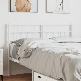 White metal headboard 140 cm by vidaXL, Headboards and footboards - Ref: Foro24-355741, Price: 30,10 €, Discount: %