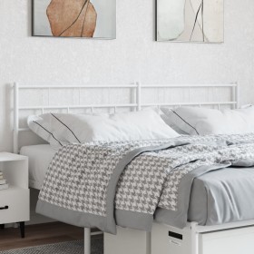 White metal headboard 180 cm by vidaXL, Headboards and footboards - Ref: Foro24-355744, Price: 29,12 €, Discount: %