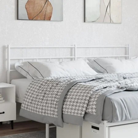 White metal headboard 193 cm by vidaXL, Headboards and footboards - Ref: Foro24-355745, Price: 31,45 €, Discount: %