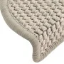 Self-adhesive sisal stair mat 15 units taupe 56x17x3 cm by vidaXL, Stair mats - Ref: Foro24-326859, Price: 68,59 €, Discount: %