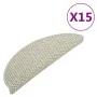 Alfombrillas autoadhesivas sisal 15 uds verde claro 56x17x3 cm by vidaXL, Stair mats - Ref: Foro24-326863, Price: 84,24 €, Di...