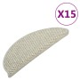 Selbstklebende Sisal-Teppichfliesen, 15 Stück, hellgrün, 56x17x3 cm. von vidaXL, Treppenmatten - Ref: Foro24-326863, Preis: 8...