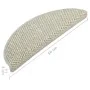 Alfombrillas autoadhesivas sisal 15 uds verde claro 56x17x3 cm by vidaXL, Stair mats - Ref: Foro24-326863, Price: 84,24 €, Di...