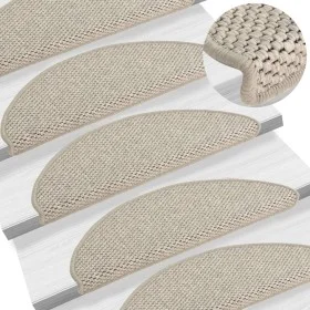 Selbstklebende Sisal-Teppichfliesen, 15 Stück, silberfarben, 56x17x3 cm. von vidaXL, Treppenmatten - Ref: Foro24-326871, Prei...