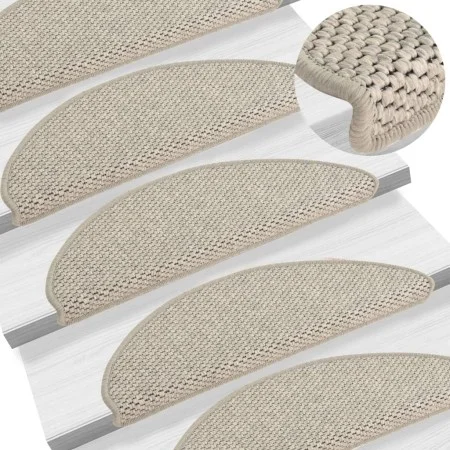Alfombrillas autoadhesivas sisal 15 uds plateado 56x17x3 cm by vidaXL, Stair mats - Ref: Foro24-326871, Price: 66,82 €, Disco...
