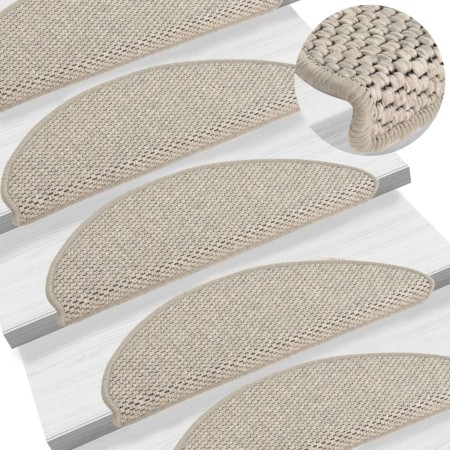 Selbstklebende Sisal-Teppichfliesen, 15 Stück, silberfarben, 56x17x3 cm. von vidaXL, Treppenmatten - Ref: Foro24-326871, Prei...