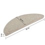 Selbstklebende Sisal-Teppichfliesen, 15 Stück, silberfarben, 56x17x3 cm. von vidaXL, Treppenmatten - Ref: Foro24-326871, Prei...