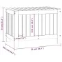 Garten-Aufbewahrungsbox aus weißem Kiefernholz, 76 x 42,5 x 54 cm von vidaXL, Aufbewahrungsboxen für den Außenbereich - Ref: ...