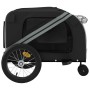 Remolque de bicicleta mascotas hierro tela Oxford gris negro