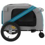 Remolque de bicicleta mascotas hierro tela Oxford azul gris