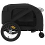Remolque de bicicleta mascotas hierro tela Oxford negro