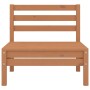 Juego muebles de jardín 6 pzas madera maciza pino marrón miel