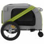 Remolque de bicicleta mascotas hierro tela Oxford verde gris