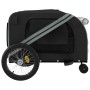 Remolque de bicicleta mascotas hierro tela Oxford gris negro