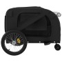 Remolque de bicicleta mascotas hierro tela Oxford negro