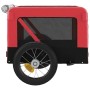Remolque de bicicleta mascotas hierro tela Oxford rojo negro