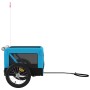 Remolque de bicicleta mascotas hierro tela Oxford azul negro