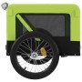 Remolque de bicicleta mascotas hierro tela Oxford verde negro